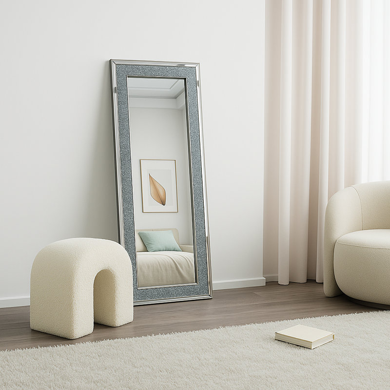  Full Length Mirror With Ottoman