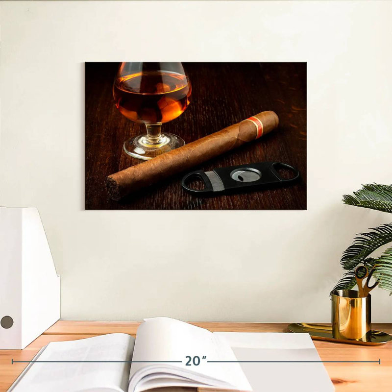Yarlin Glass Of Rum, 8" H x 12" W