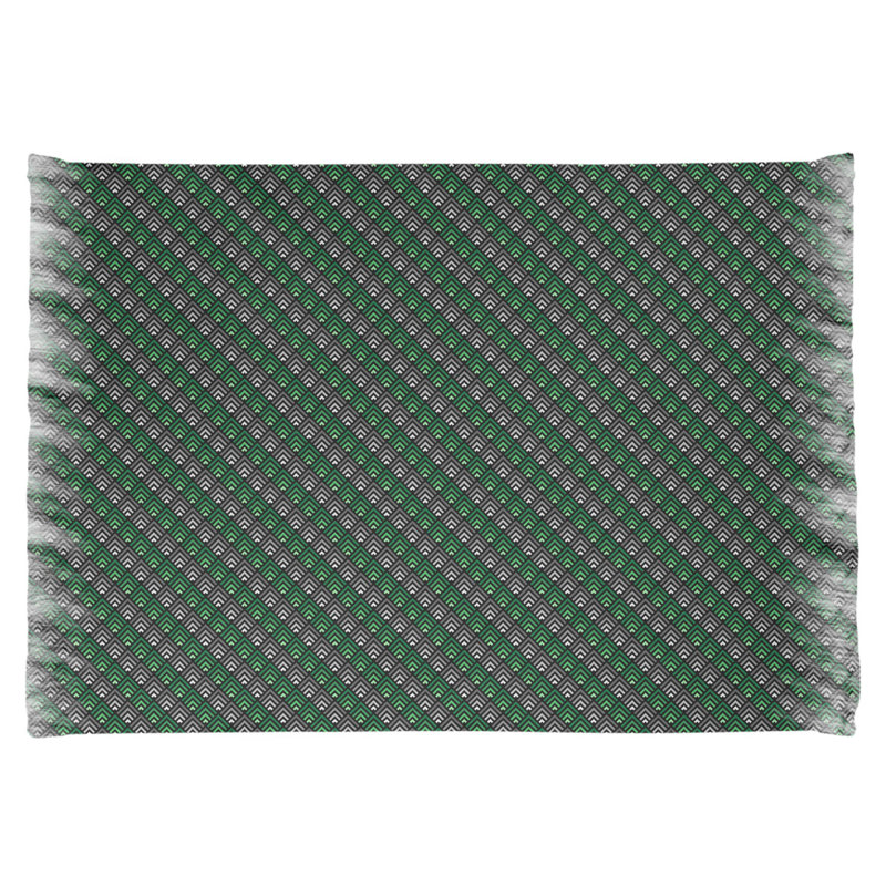 Rayures géométriques ombrée vert/gris Tapis décoratif, non