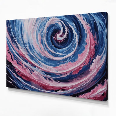 SciFi Plasma energy formations Pink Canvas Wall Art