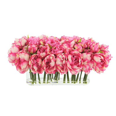 Peonies Arranged in a Glass Vase