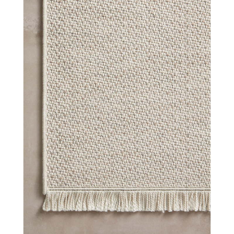 Amber Lewis x Loloi Malibu Ivory / Dove Indoor / Outdoor Area Rug, Rectangle 7'8" x 10'