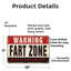 Panneau d'avertissement «Fart Zone» Entrez à vos risques et périls 7 po x 10 po-119480268-119480269