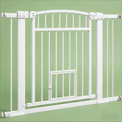 Barrière pour animaux, barrière extra large pour chien avec chatière