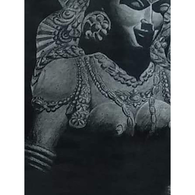 Old Beauty Female Sketch Wall Art - Original Pencil Drawing by Malhar Ambulgekar, Timeless Portrait Decor for Bedrooms