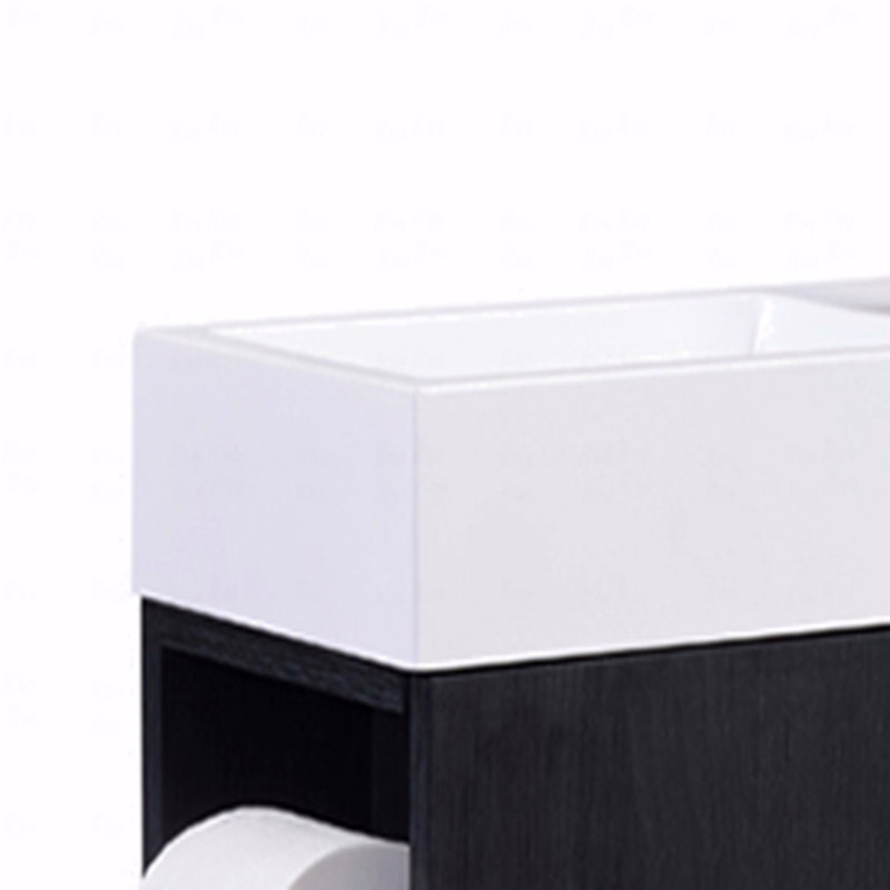 16 " Bathroom Vanity Sink Combo, Black