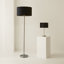 Dadiva Brushed Chrome Stem Table Lamp with Velvet Reni Shade-412353858-412353856-412353864