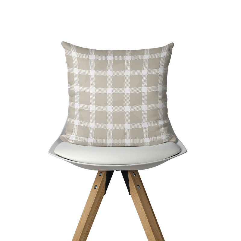 Housse de coussin d'intérieur Komi Biege, 18 po x 18 po