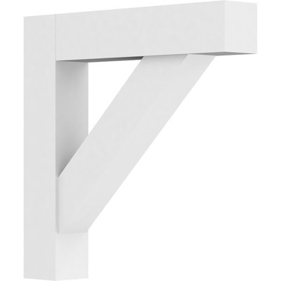 3"W x 20"D x 20"H Standard Traditional Architectural Grade PVC Bracket with Block Ends