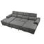 Canapé-lit en forme de U Boneless, surdimensionné de 121 pouces - lit escamotable 2 en 1, canapé-lit modulaire avec méridienne de rangement double pour meubles de salon, gris anthracite