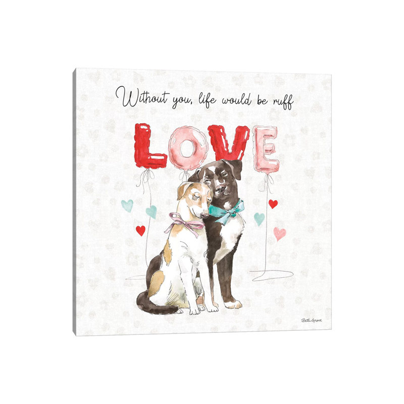 Paws Of Love IV by Beth Grove - Wrapped Canvas Print, 66.04 cm H x 66.04 cm W x 1.91 cm D