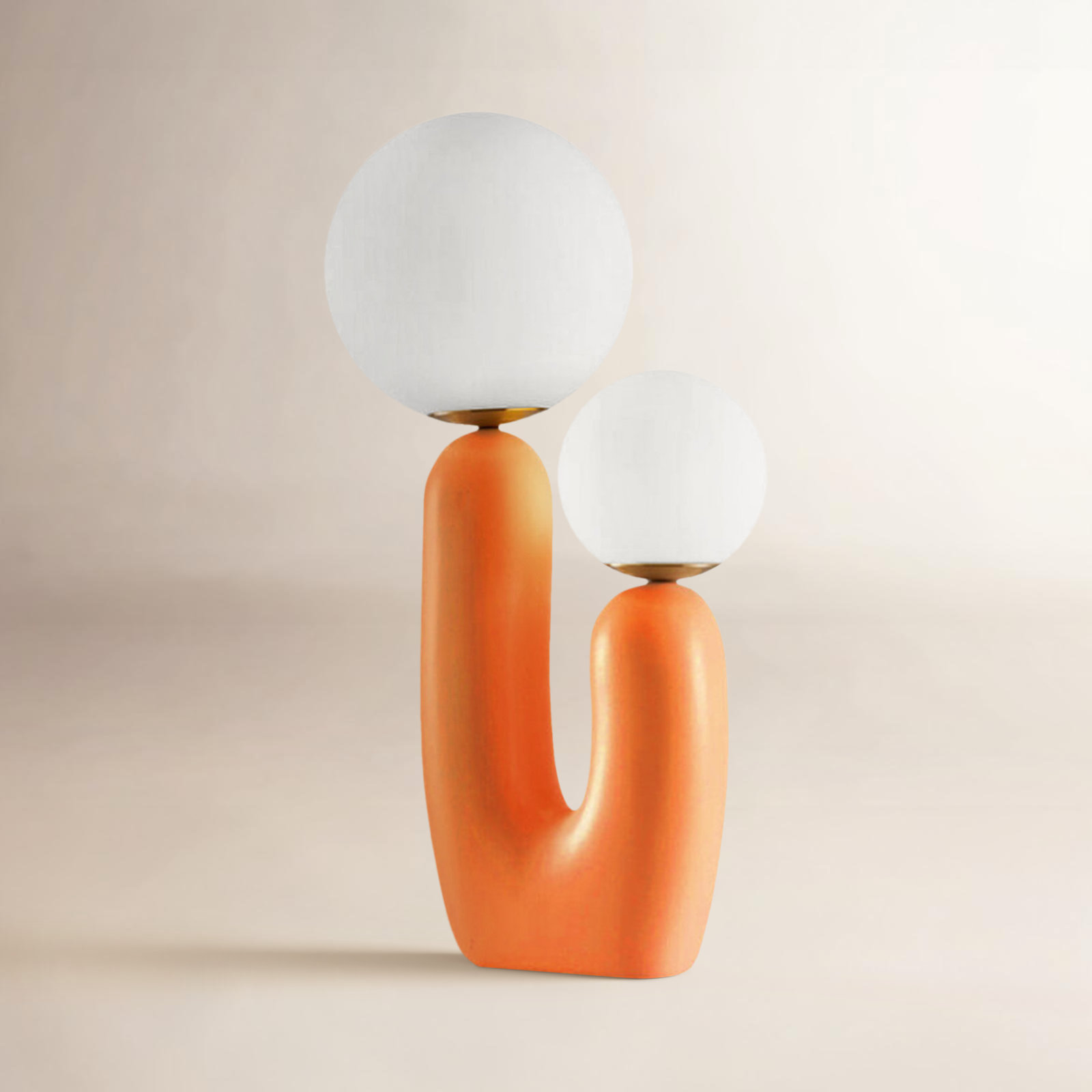 Yuma Resin Table Lamp, Orange