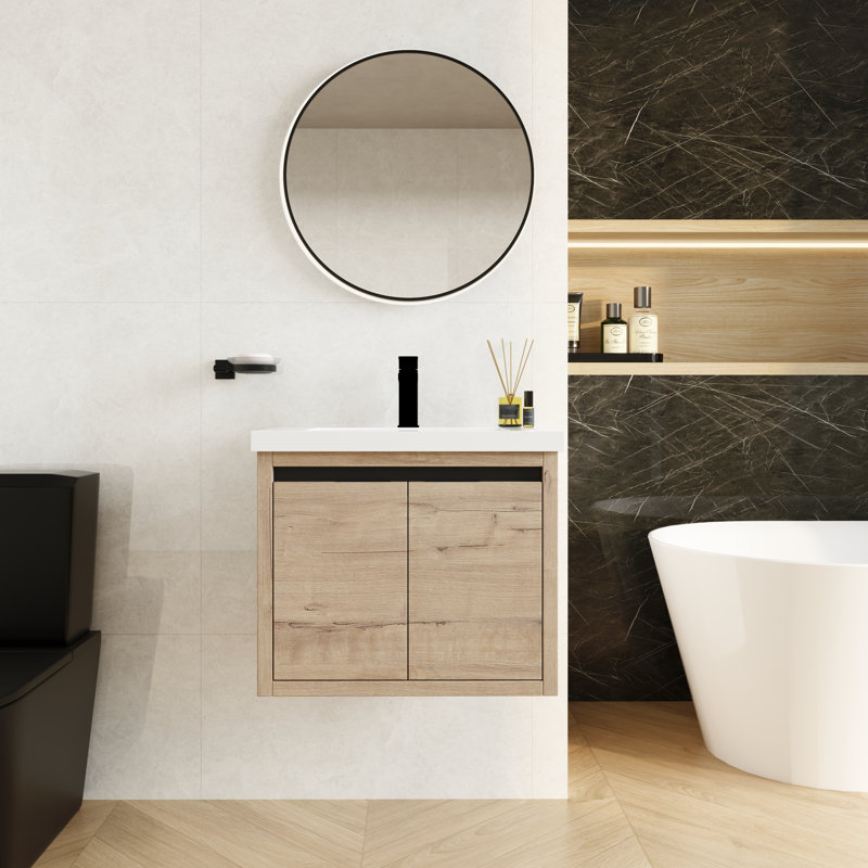 Ensemble de meuble-lavabo simple 24 po Larah, Chêne