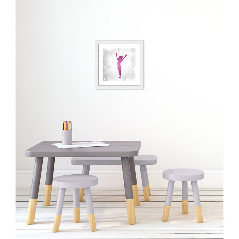 Gymnastique 2, H 16 po x l 16 po x P 0,63 po, Cadre blanc