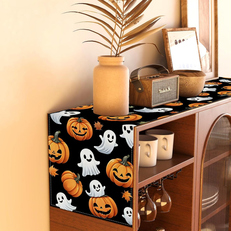Chemin de table Halloween Ghost Pumpkin, L 60 po