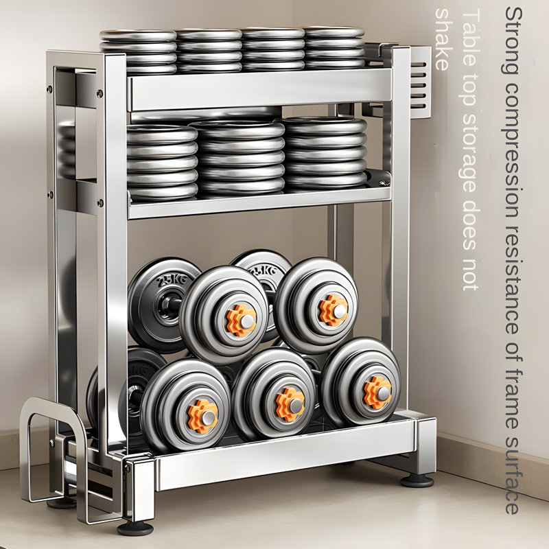 Kitchen Utensil Organizer: 3-Tier Stainless Steel Spice Rack & Knife Block Storage