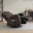 37.23'' Wide Technology Fabric Rocking Swivel Manual Standard Recliner Chair-80765426