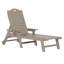 Ensemble de chaises longues d'extérieur inclinables en poly 2 pièces avec roulettes et porte-gobelet-663650706