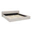 Très grande base de lit tapissier avec tissu épais, cadre de lit rembourré confortable, tissu chenille, avec tête de lit et base de lit solide-1558068097