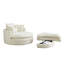 Fauteuil demi-tonneau pivotant avec repose-pieds de rangement-799362187