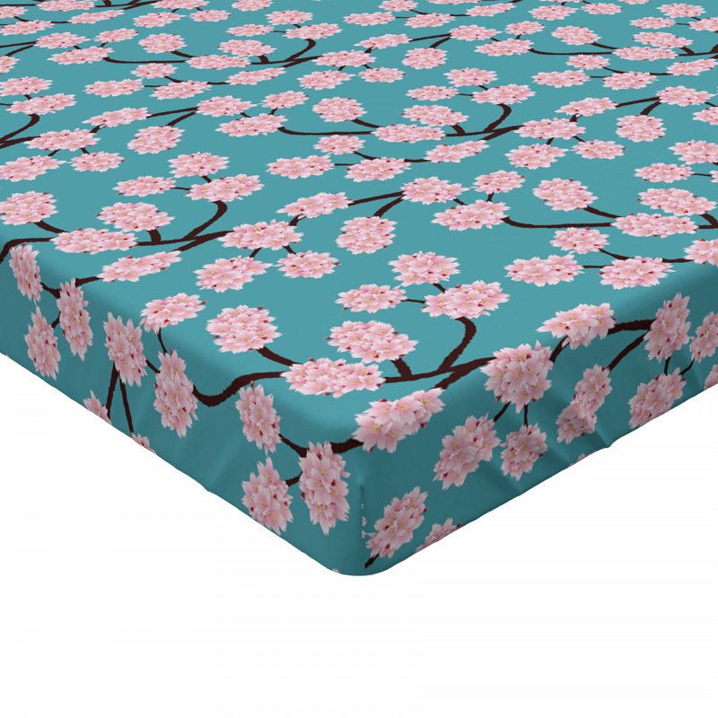 Microfiber Floral Fitted Sheet, Twin XL Fitted Sheet