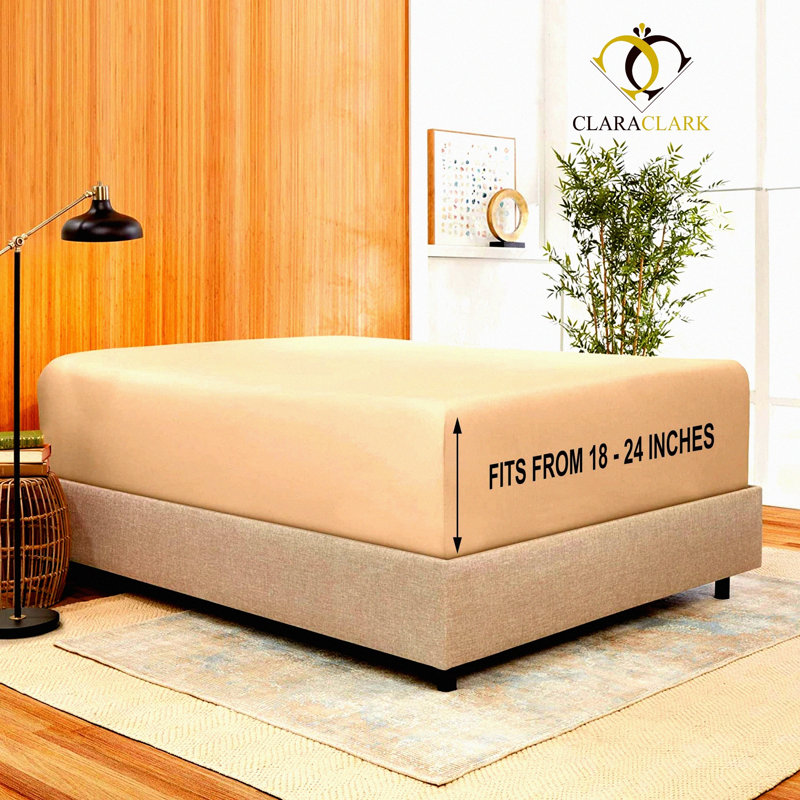 UltraSoft Brushed Microfiber Fitted Sheet - 1800 Thread Count Quality, 16" Deep Pocket, Shrinkage & Fade Resistant - LuxeFit Sheets