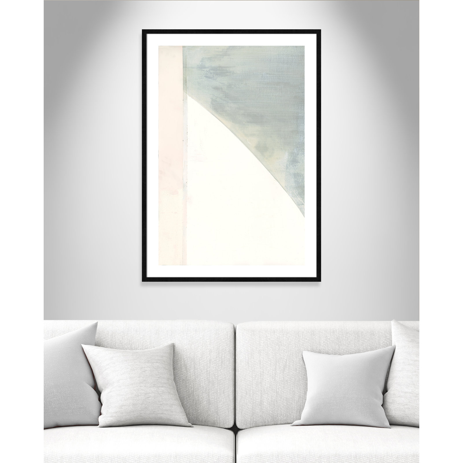 In Neutral I - Painting Print, 41.5" H x 29.5" W x 0.75" D, Black Wood Framed Paper
