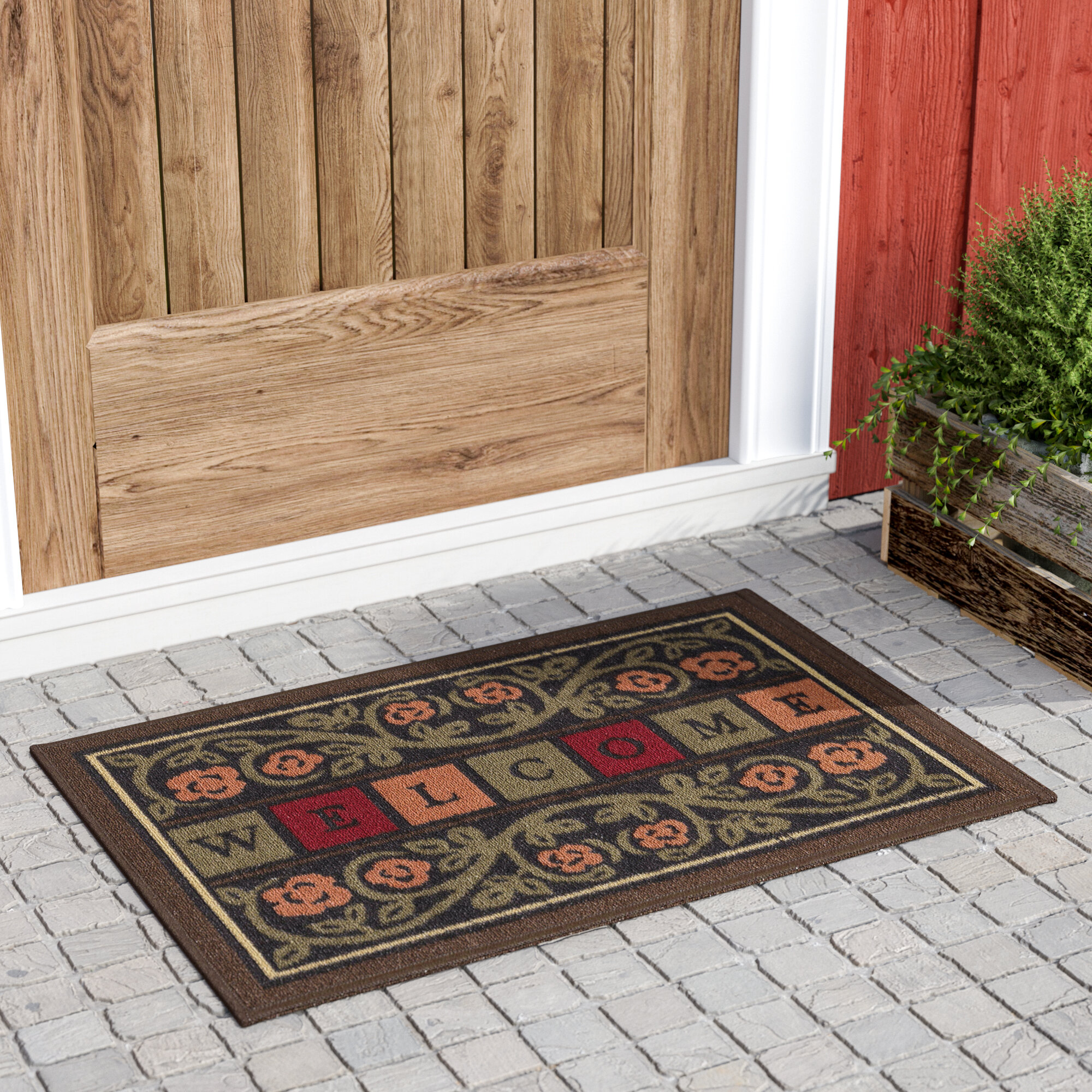 Ottomanson Doormat 20 x 30 Beige Welcome