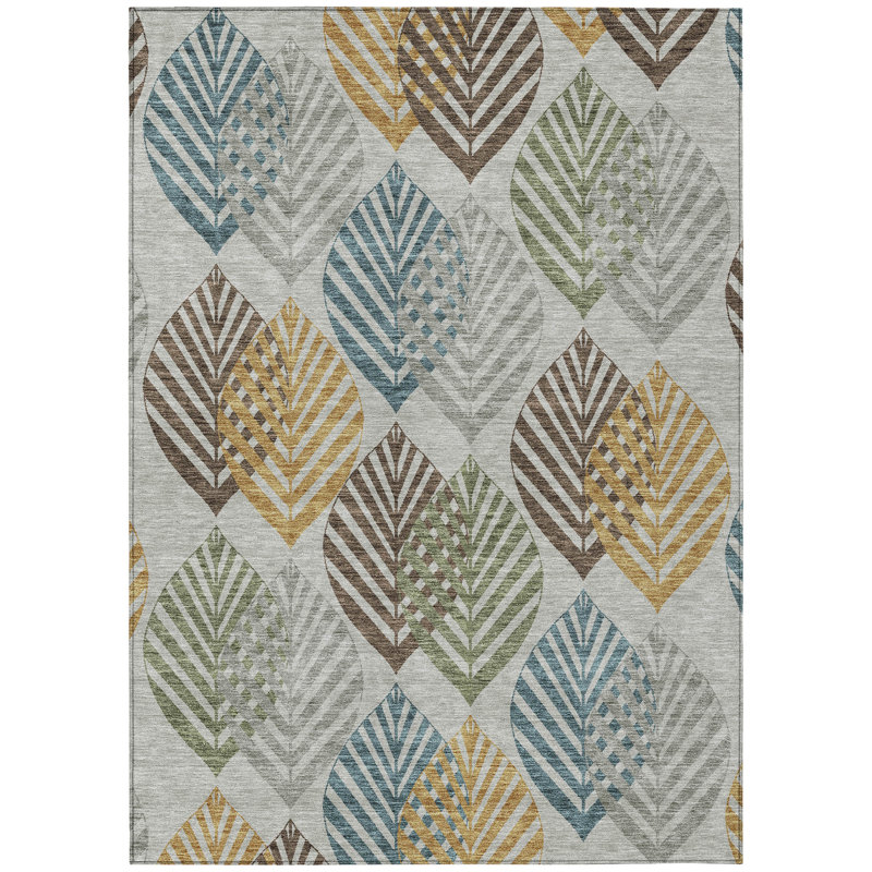 Neysa Floral Indoor / Outdoor Rug, Rectangle 3' x 5'