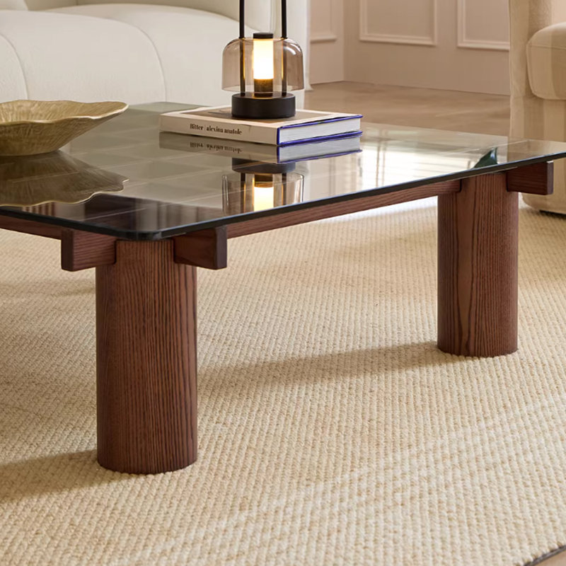 Table basse carrée légère de haute qualité, H 12,04 po x L 51,96 po x l 51,96 po