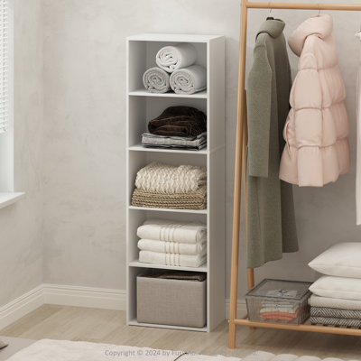 Ebern Designs Reed Open Shelf Multipurpose Bookcase, Storage Organizer, White by Ebern Designs