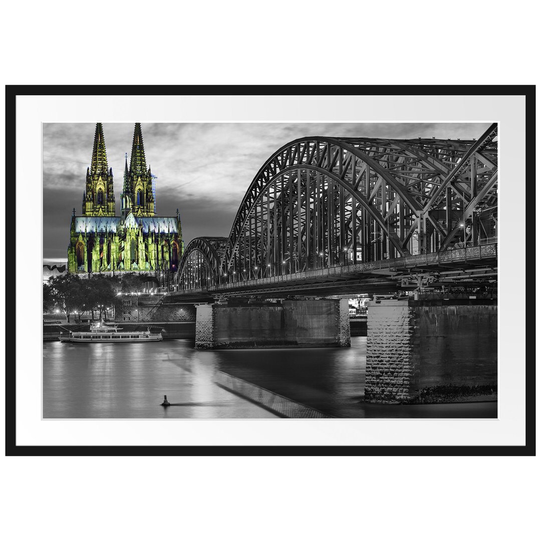 Gerahmter Fotodruck Beautiful Hohenzollern Bridge