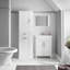 Armoire de salle de bain de 67,8 po de hauteur avec panier à linge - Organisateur de rangement de salle de bain peu encombrant avec tablettes réglables et finition imperméable durable-1235438357