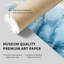 «Abstract Blue Crystal Marble Geode», reproduction d'art moderne sans cadre-2089261457