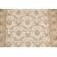 Tapis beige en laine et en soie noué à la main de conception unique 3 pi 11 po x 6 pi 2 po