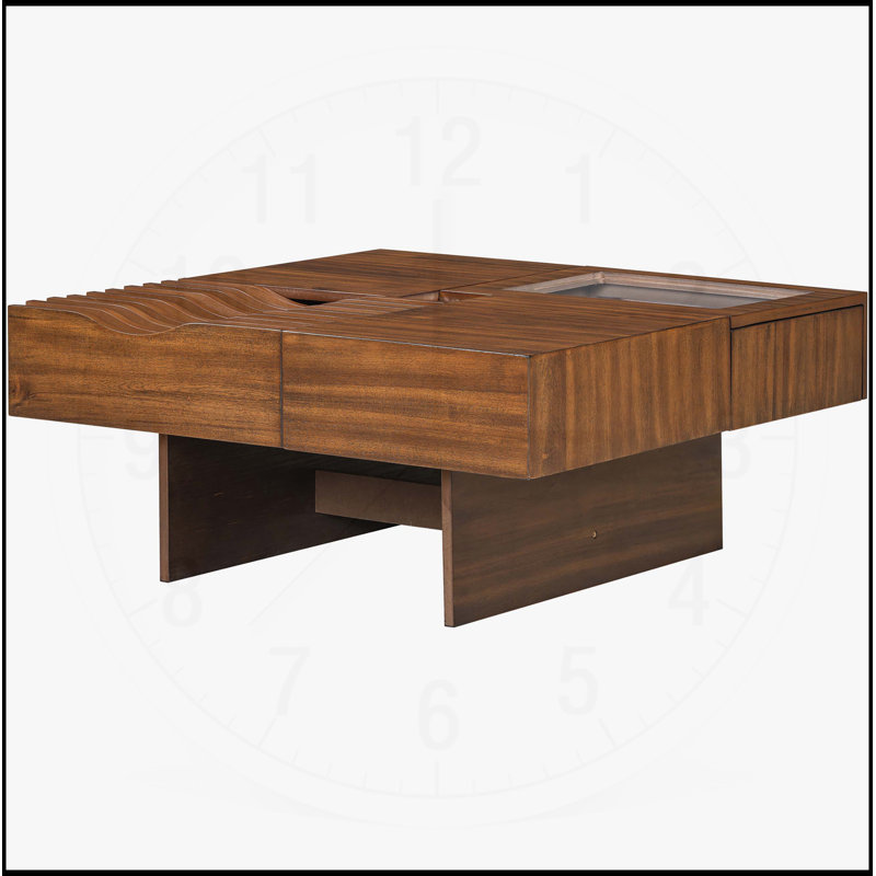 Table basse 33 po Mid Century, Brun