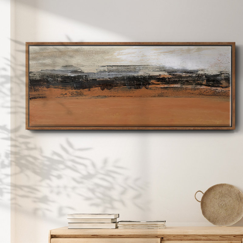 Bridges Ochre I - Framed Canvas, 20" H x 50" W