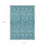 Tapis lavable intérieur / extérieur bleu sarcelle 10 pi x 14 pi bleu sarcelle