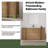 64'' Single Bathroom Vanity with Ceramic Top-382995249