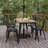 Guenot 30" x 60" Commercial Indoor/Outdoor Poly Resin Restaurant Table with Umbrella Hole-1524138941