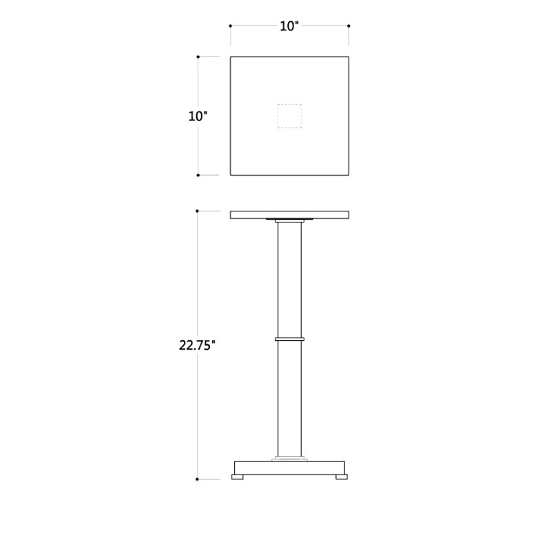 Blake Marble End Table, Silver