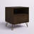 Rockefeller 20" Mid-Century Modern 1-Drawer Nightstand in Chestnut Brown-321291310