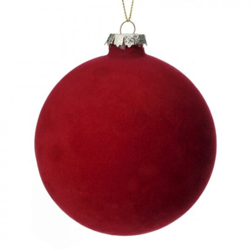 Ornement boule de verre rouge