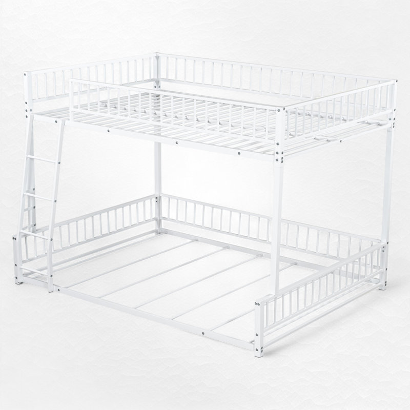 Metal Queen Bunk Bed, White