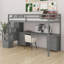 Loft Bed Frame With Built-In Desk And Double Storage Drawers-1261045123