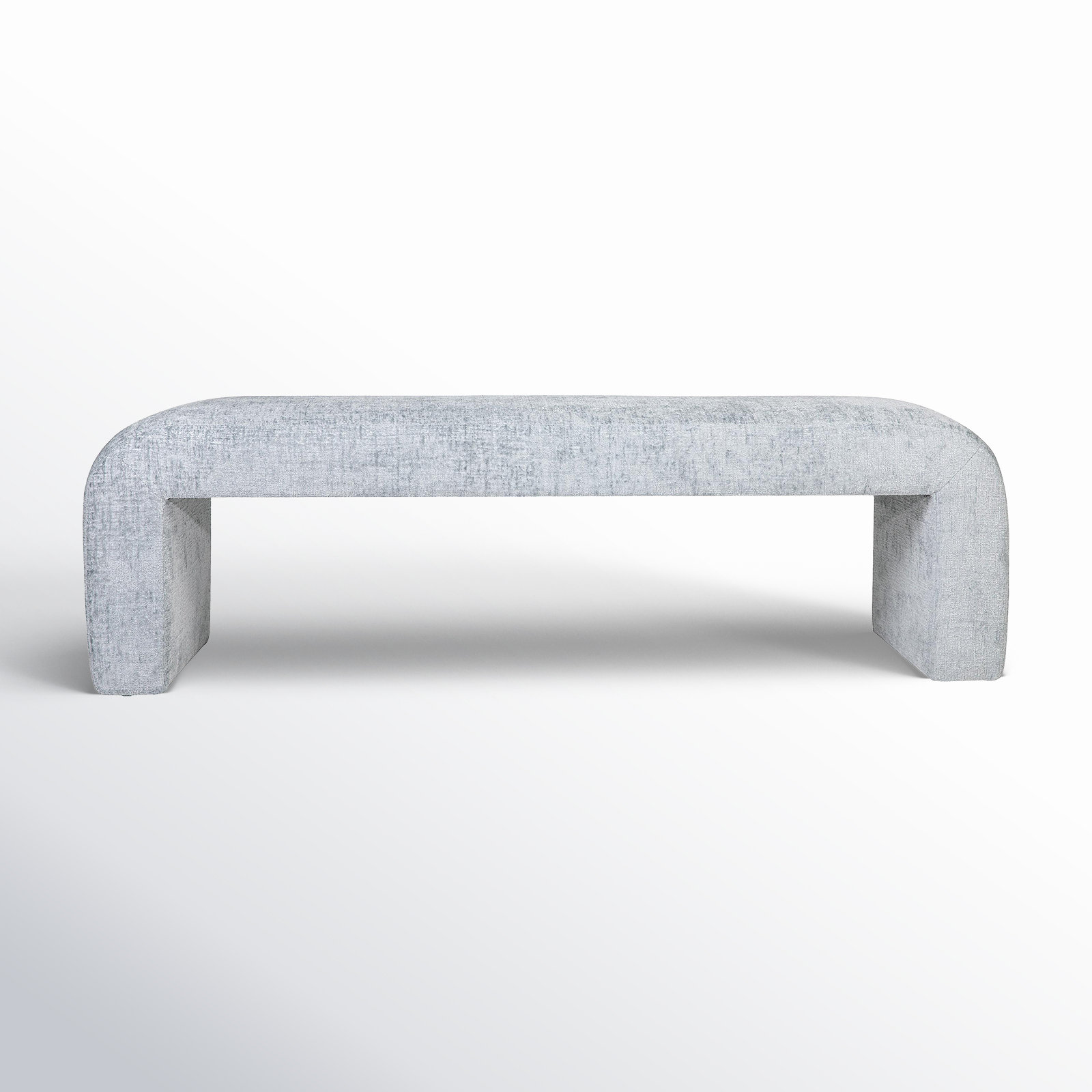 Diedrick Bench, 19" H x 60" W x 18" D, Gwen Blue Microsuede