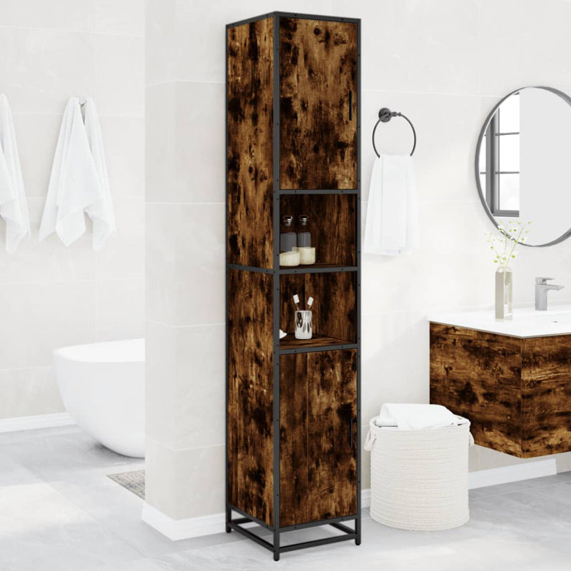 Anabela Bathroom Cabinet, Smoked Oak