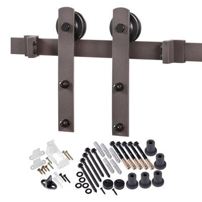 Stainless Steel Standard Single Door Barn Door Hardware Kit