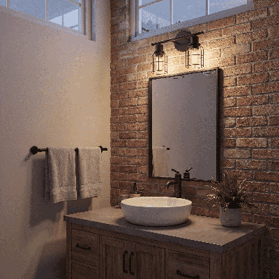 Ouzo Romeo 2-Light Dimmable Vanity Light