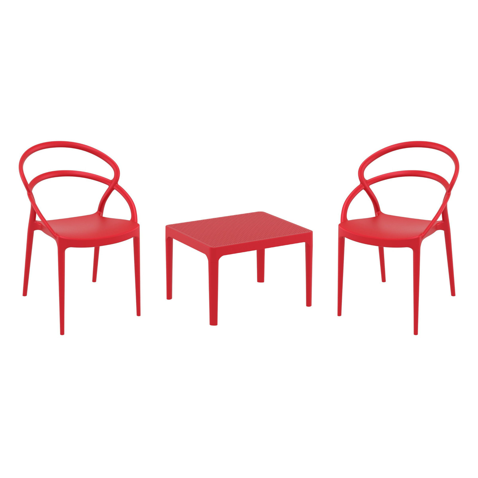 Farrah 2-Person Patio Seating Group, Red
